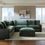 Thumbnail: Carriage View Green 3-PC Sectional