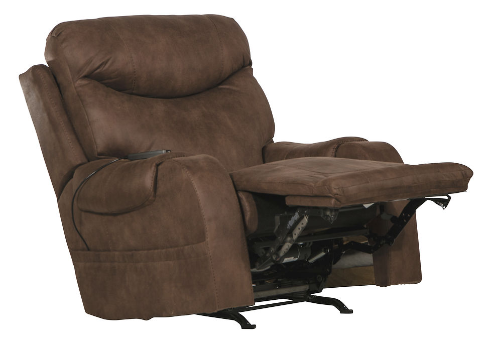 Thumbnail: Recharger Chocolate Power Rocker Recliner w/ Heat, Lumbar & Massage