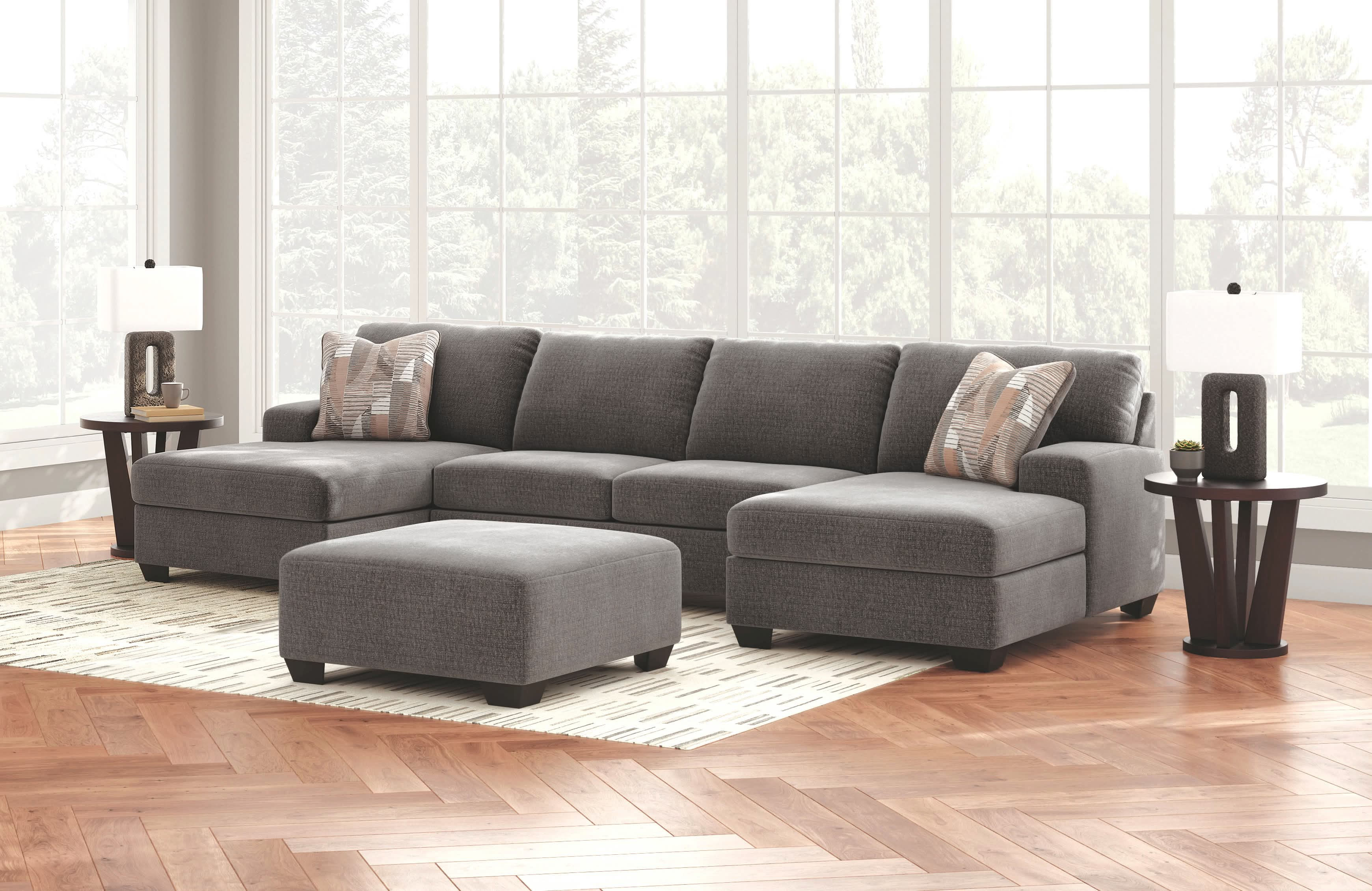 Clarington Greystone 3-PC Sectional w/ Double Chaise