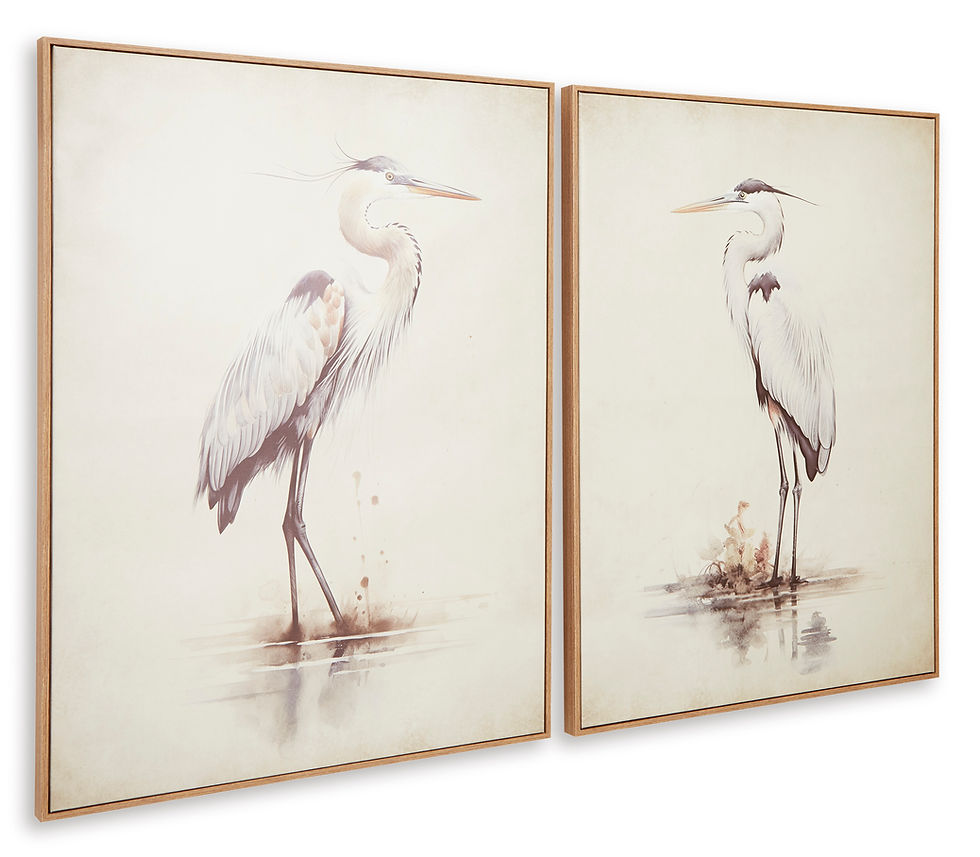 Thumbnail: Aubinell Herons Framed Canvas Set of 2