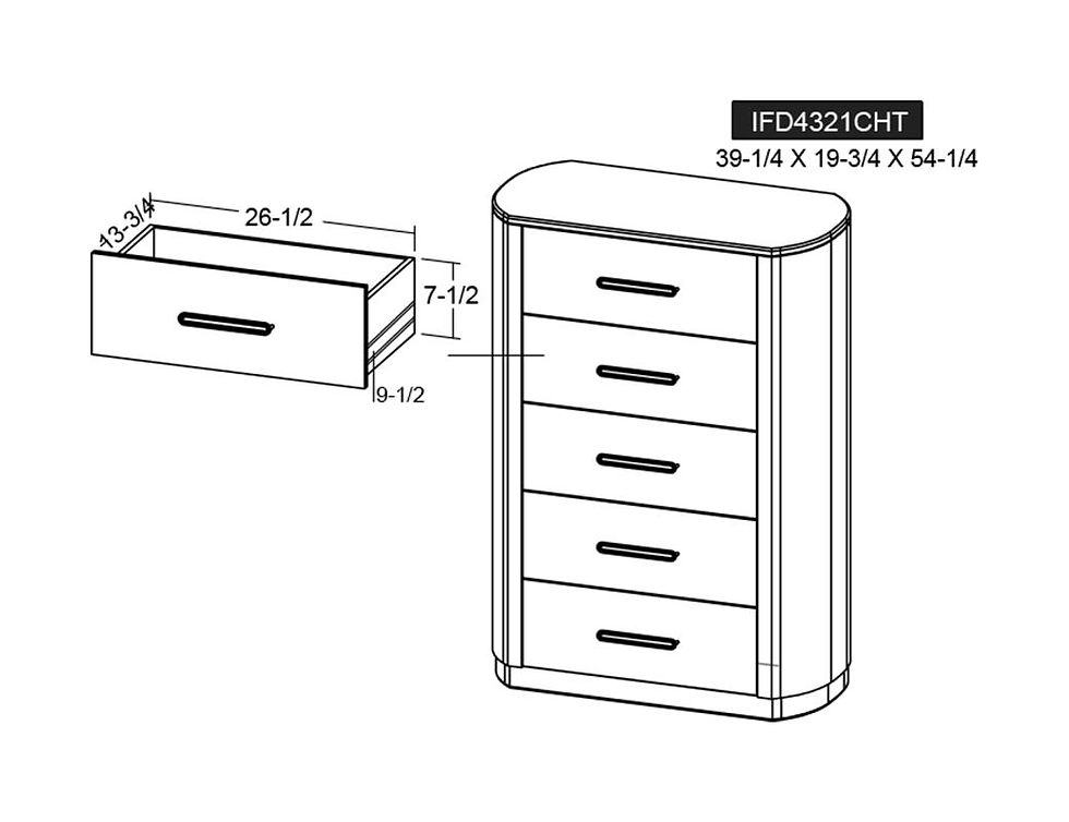 Thumbnail: White Balam 5-Drawer Chest