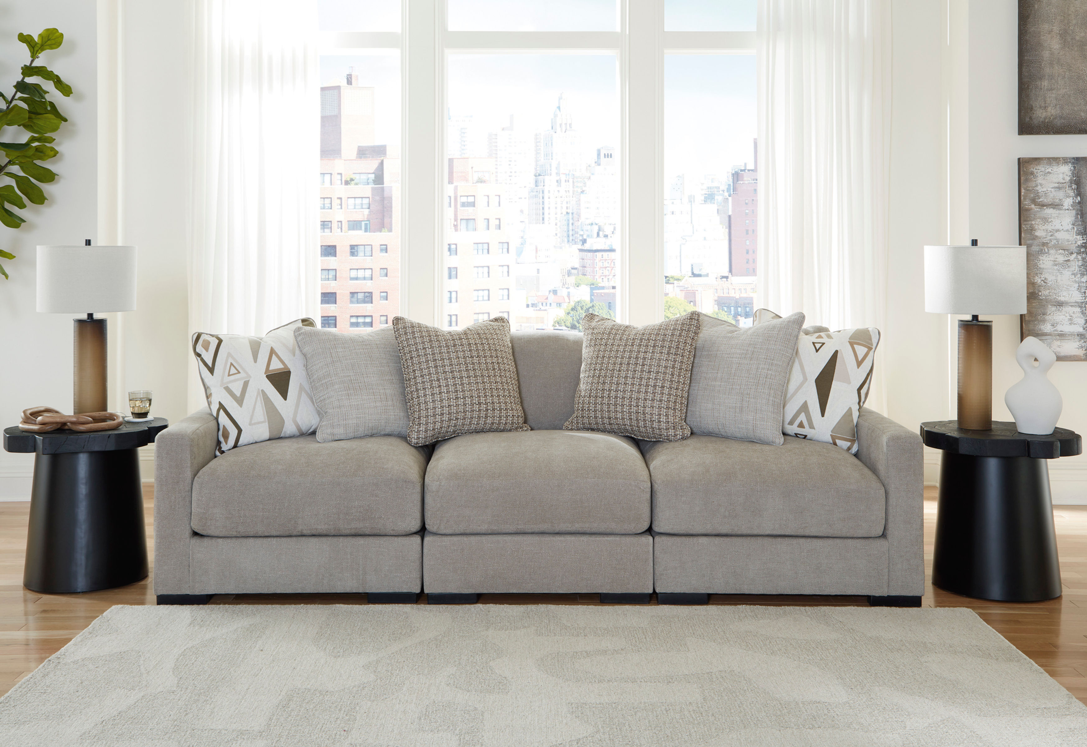 Aslan Court 3-PC Sofa Sectional