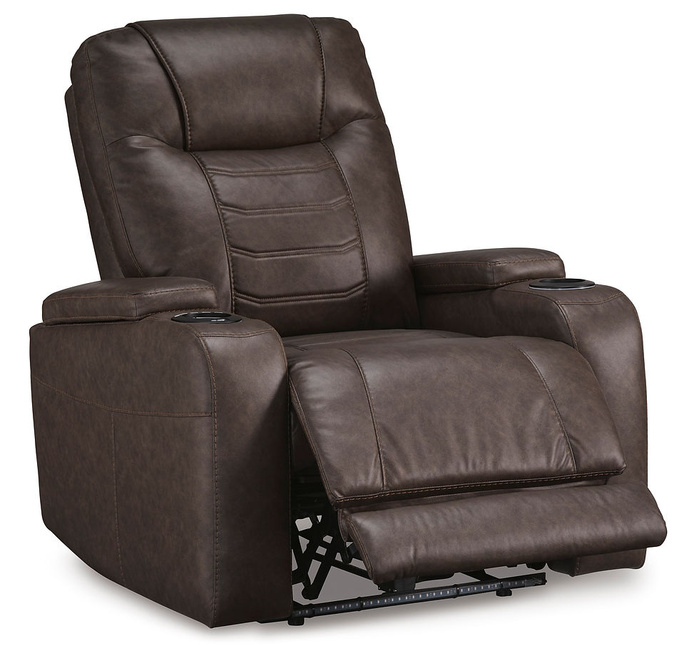 Thumbnail: Schooner Rocks Umber Power Recliner w/ ADJ. Headrest, USB, & Storage
