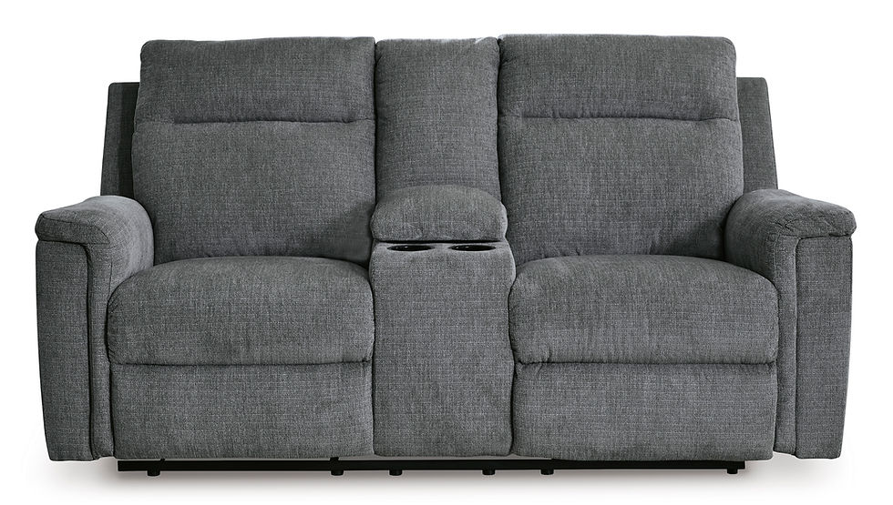 Thumbnail: Barnsana Gravel Power Reclining Loveseat w/Console