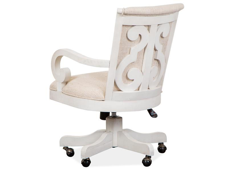 Thumbnail: Bronwyn Alabaster White Swivel Chair