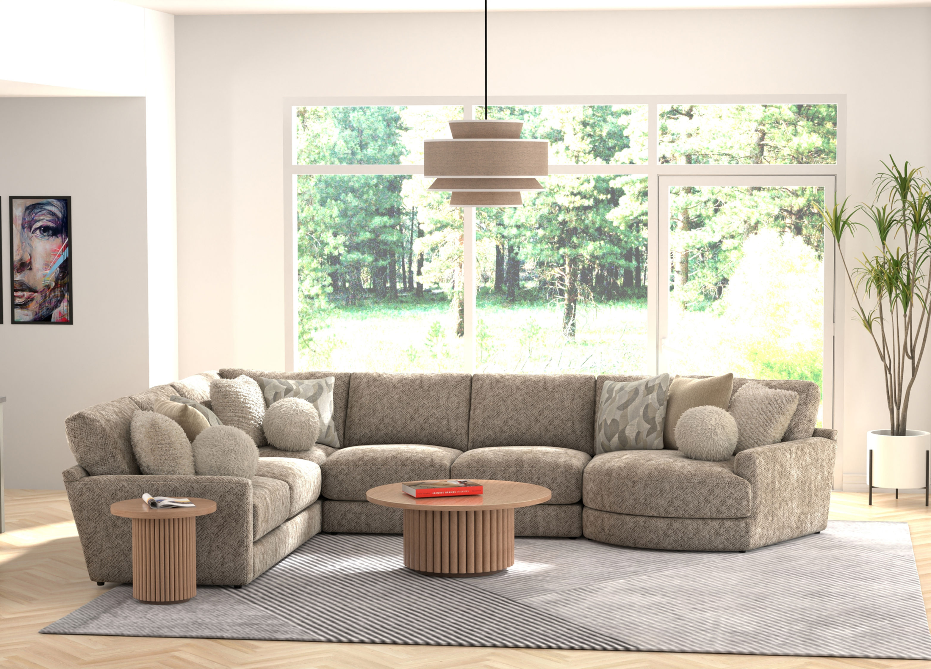 Turner Mushroom 5-PC Luxury Custom Modular Sectional Special