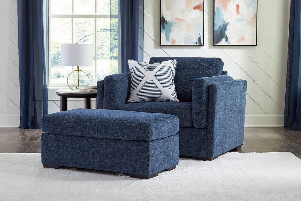 Thumbnail: Evansley Navy Oversized Chair
