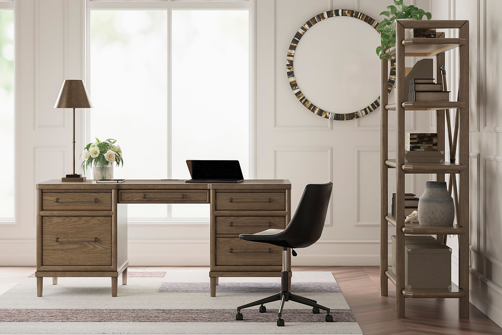 Thumbnail: Roanhowe Brown Home Office Desk