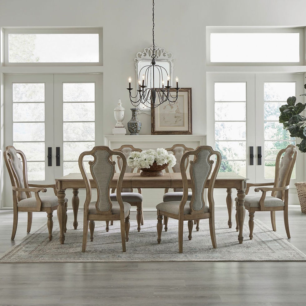 Magnolia Manor Rectangular Table, 4 Side Chairs & 2 Arm Chairs