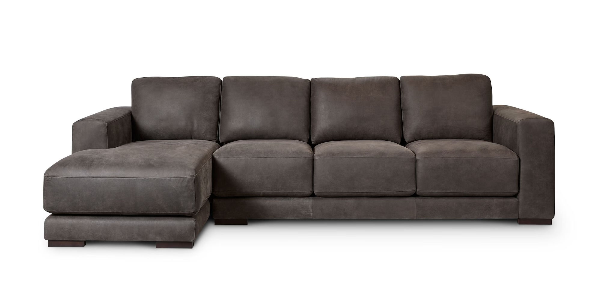 Cabo Espresso Leather Chaise Sectional