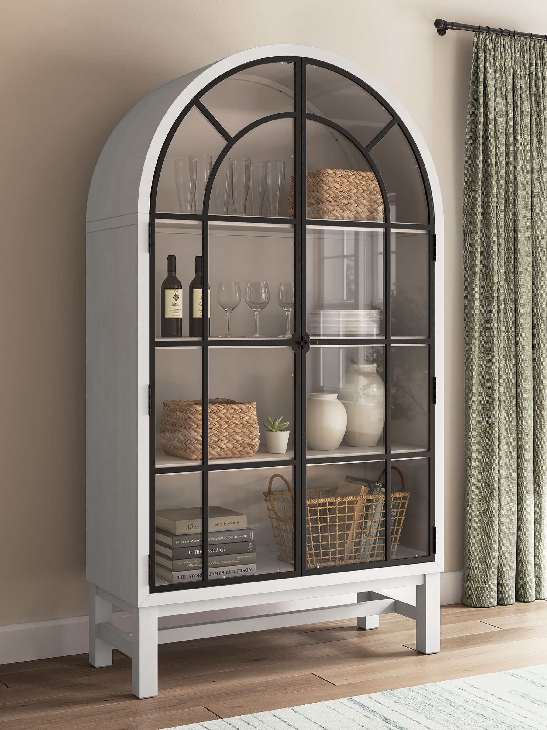 Greddinton White Display Cabinet