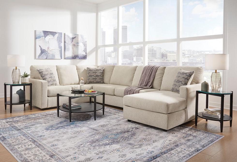 Edenfield Stone RAF 3-PC Sectional w/ Chaise