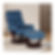 Frampton Blue Leather Lounge Chair