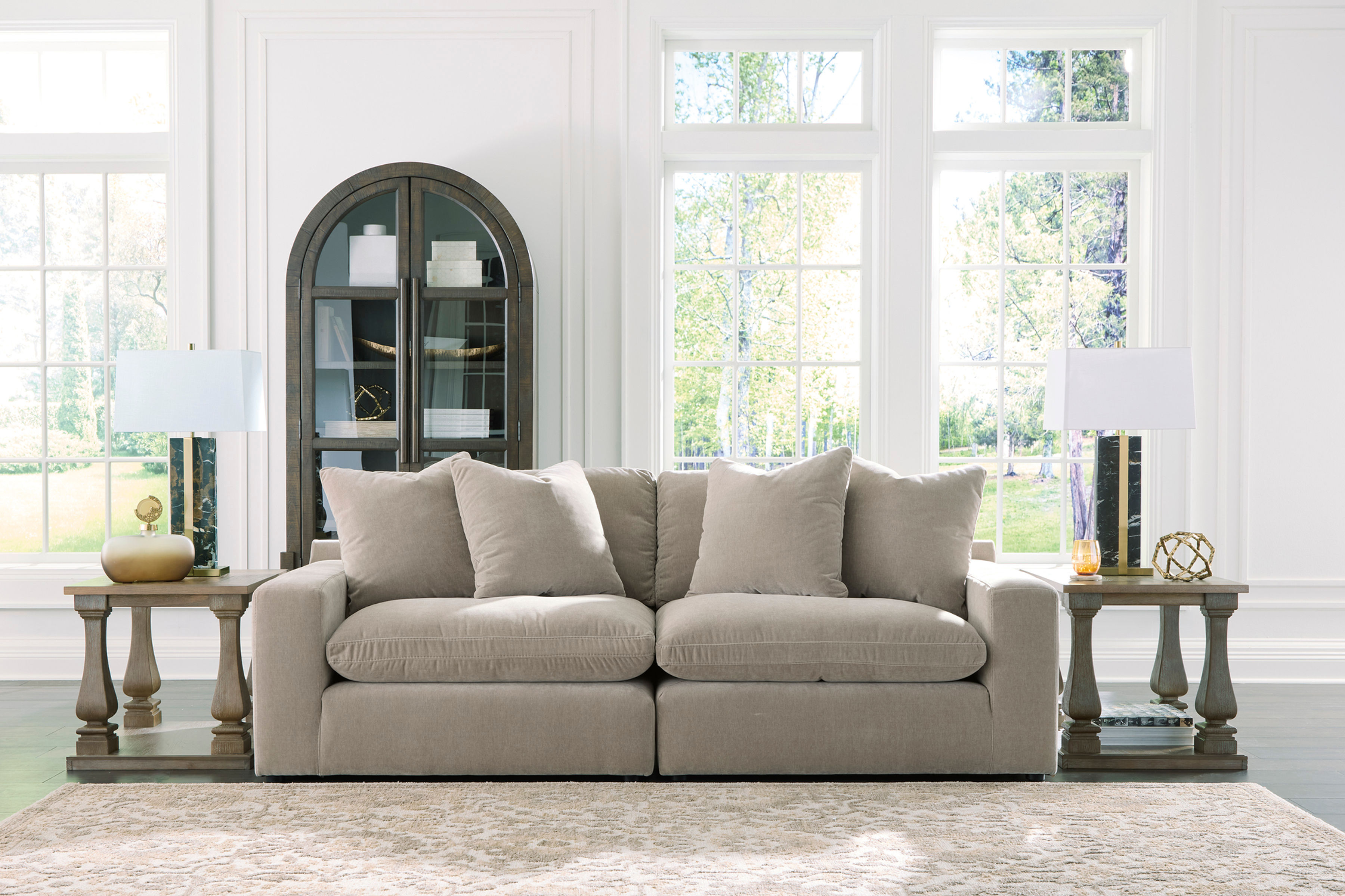 Maxton Heights Pebble Modular Loveseat