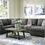 Thumbnail: Edenfield Charcoal RAF 3-PC Sectional w/ Chaise