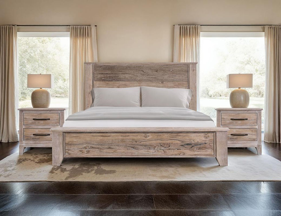 White Teak Bed