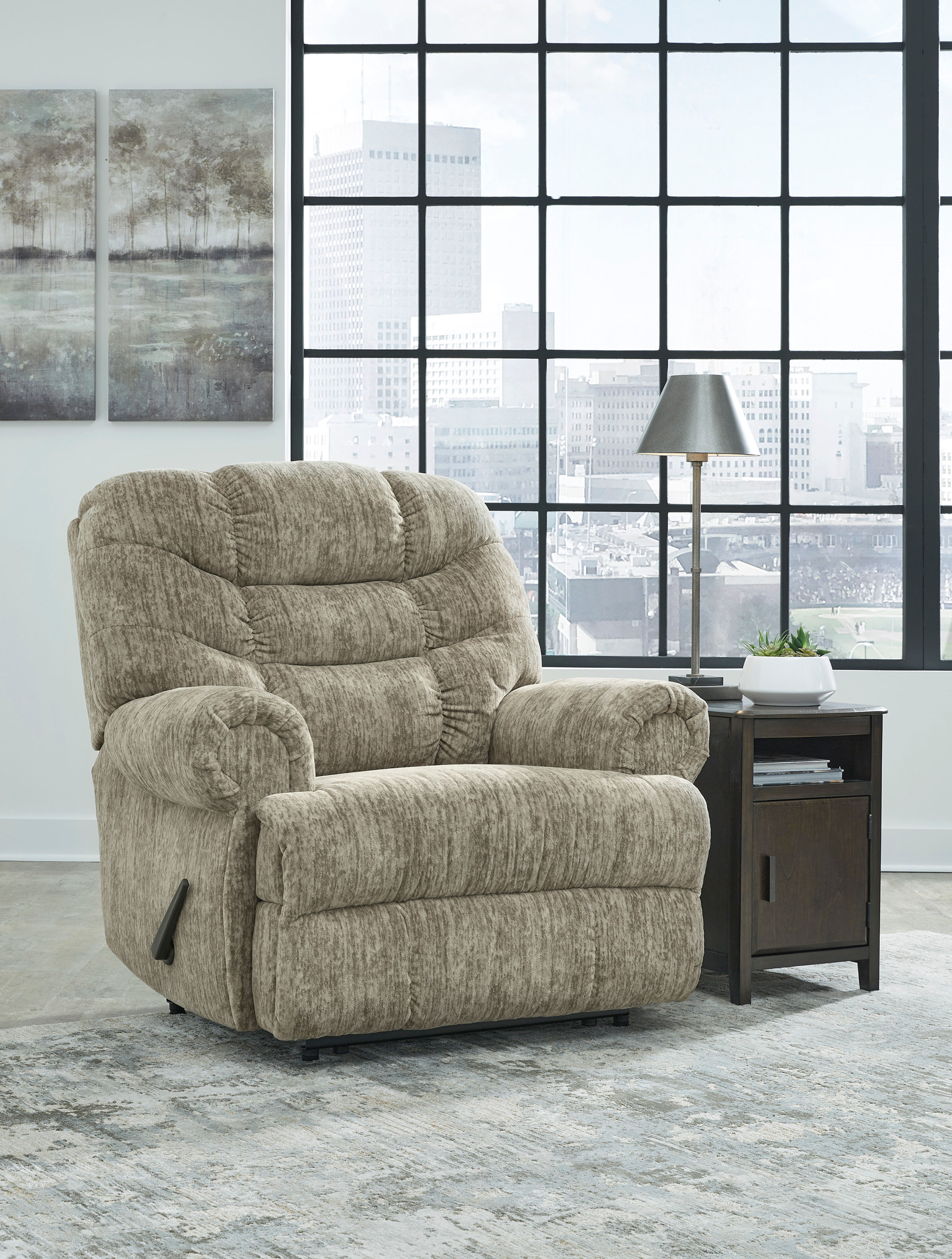 Movie Man Taupe Zero Wall Recliner