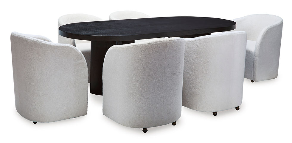 Thumbnail: Rowanbeck Dining Table & 6 Arm Chairs