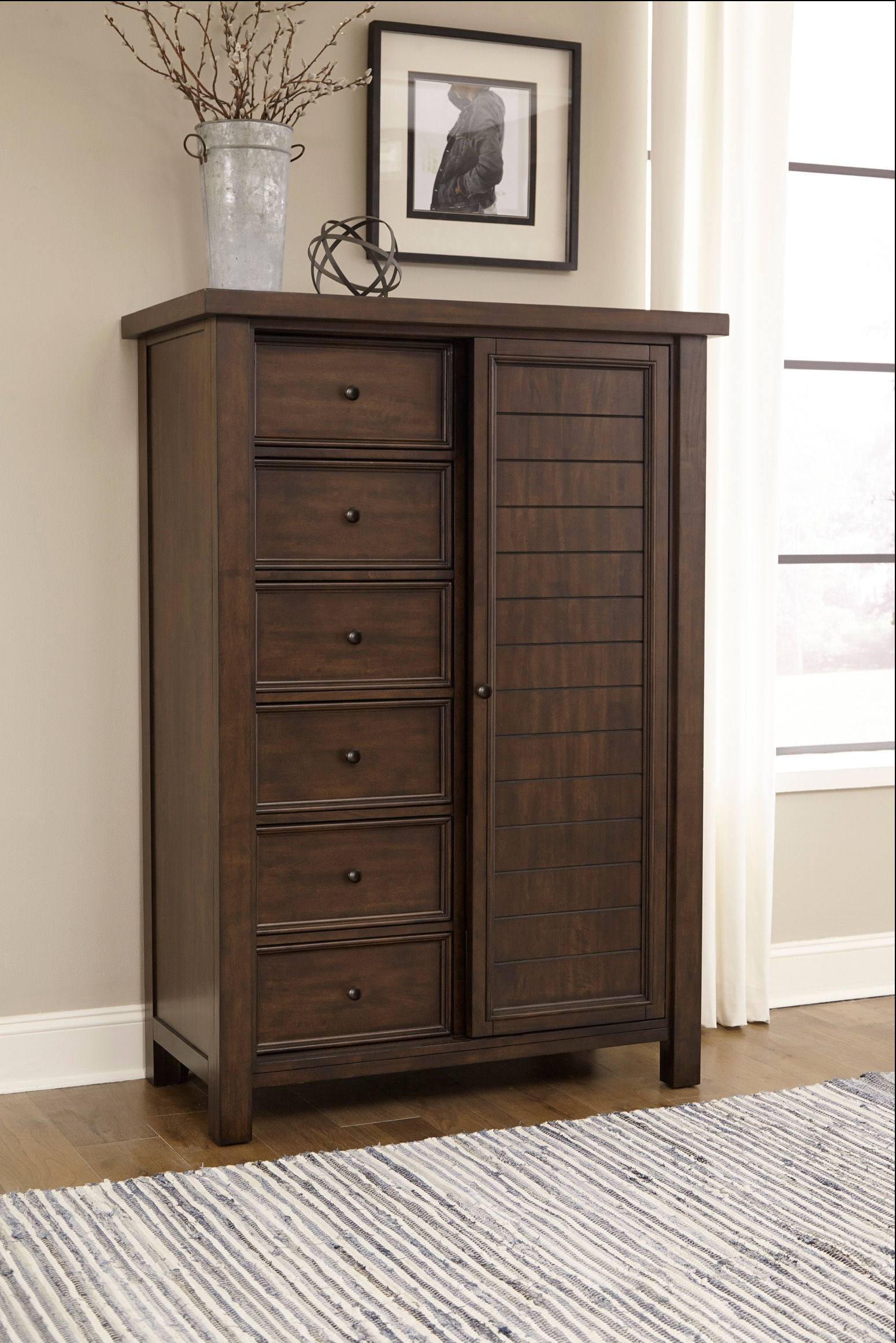 Logandale Walnut Storage Door Chest