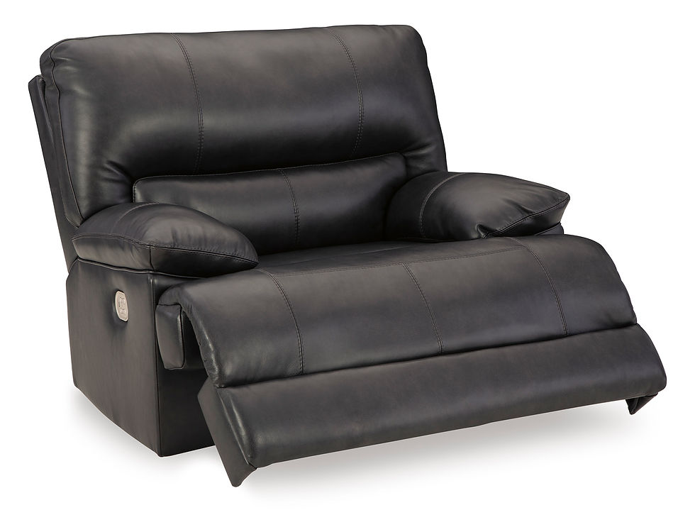 Thumbnail: Mountainous Eclipse Genuine Leather XL Power Recliner w/ USB Port