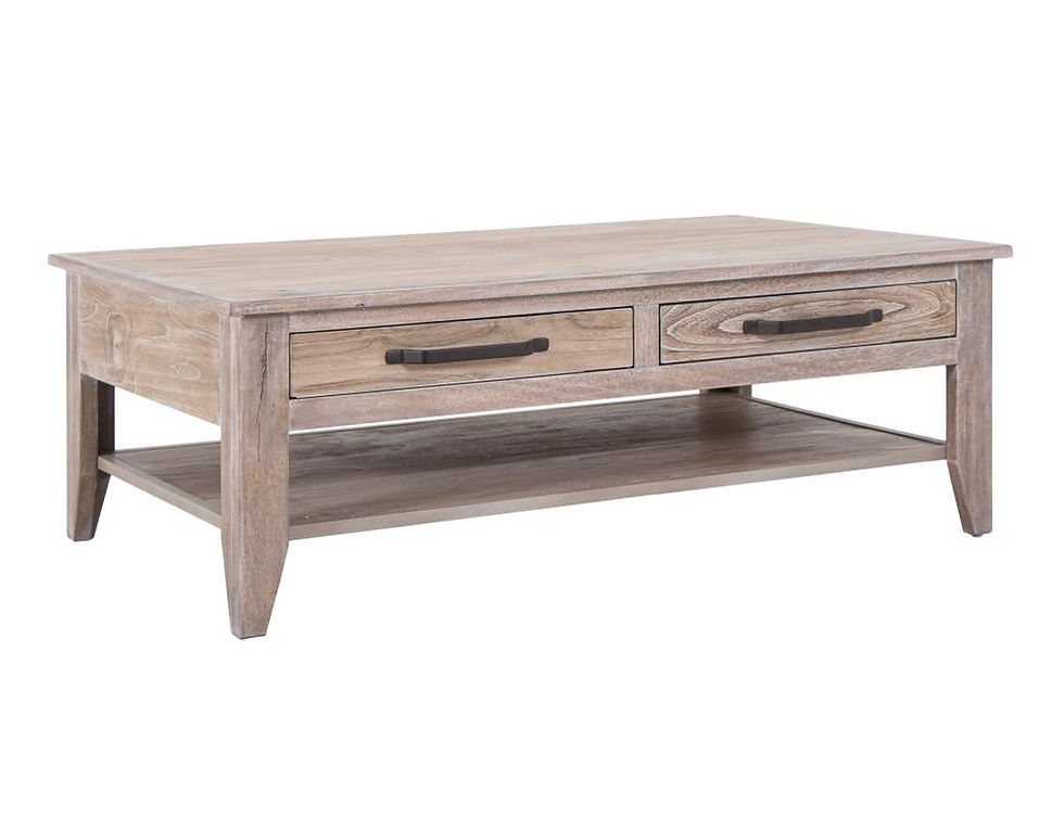 Thumbnail: White Teak Chairside Table