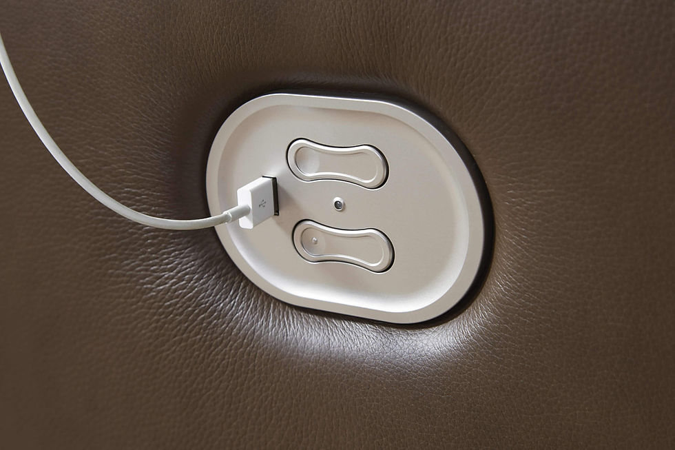 Thumbnail: Von Ryan Tobacco Dual Power Sofa