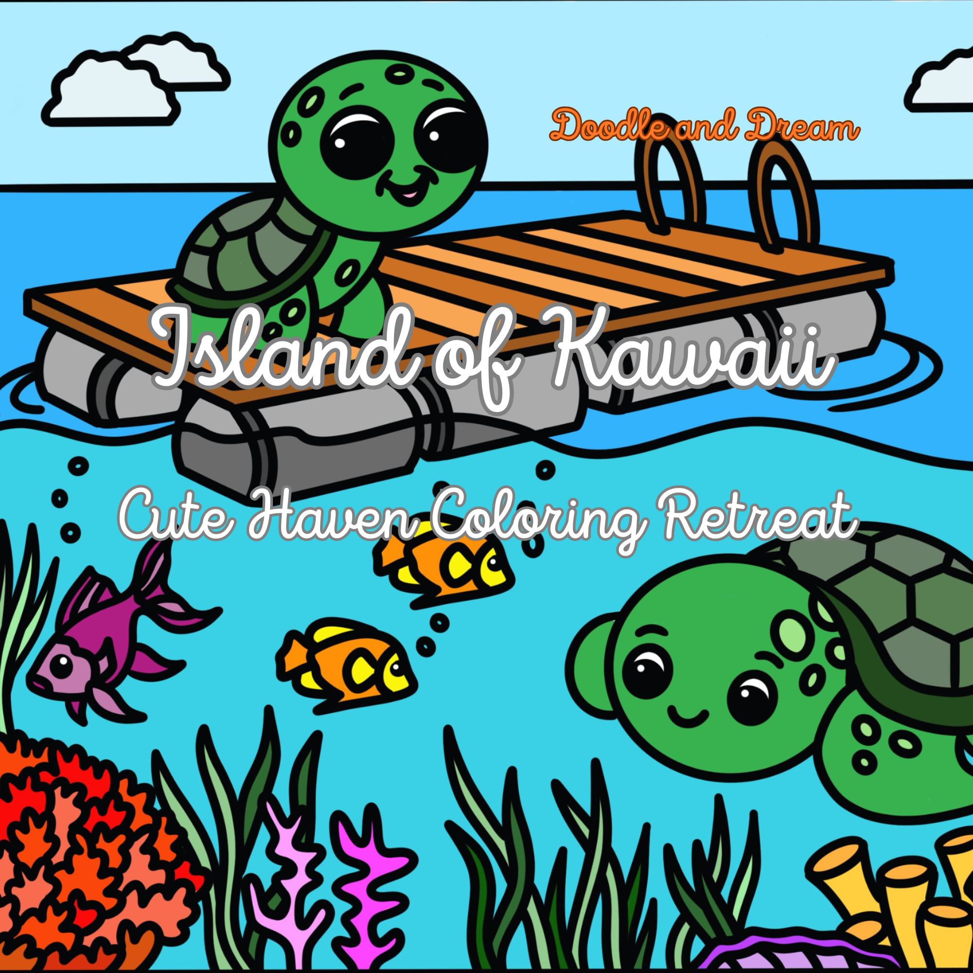 Island of Kawaii: Cute Haven Coloring Retreat