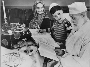 Mizrahi jewish boy at Passover 