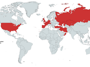 map showing countries that hosted iran nuclear talks