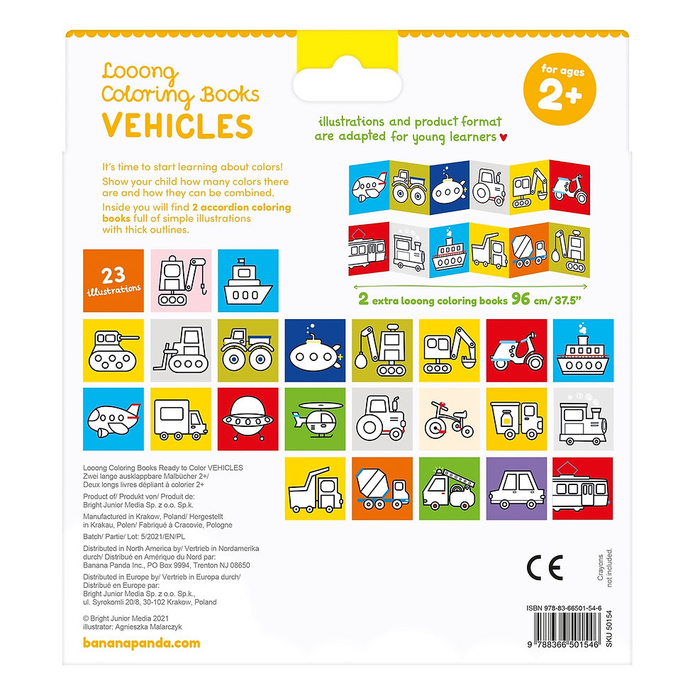 Thumbnail: Looong Coloring Books ready to color Vehicles 2+ / Set of 2