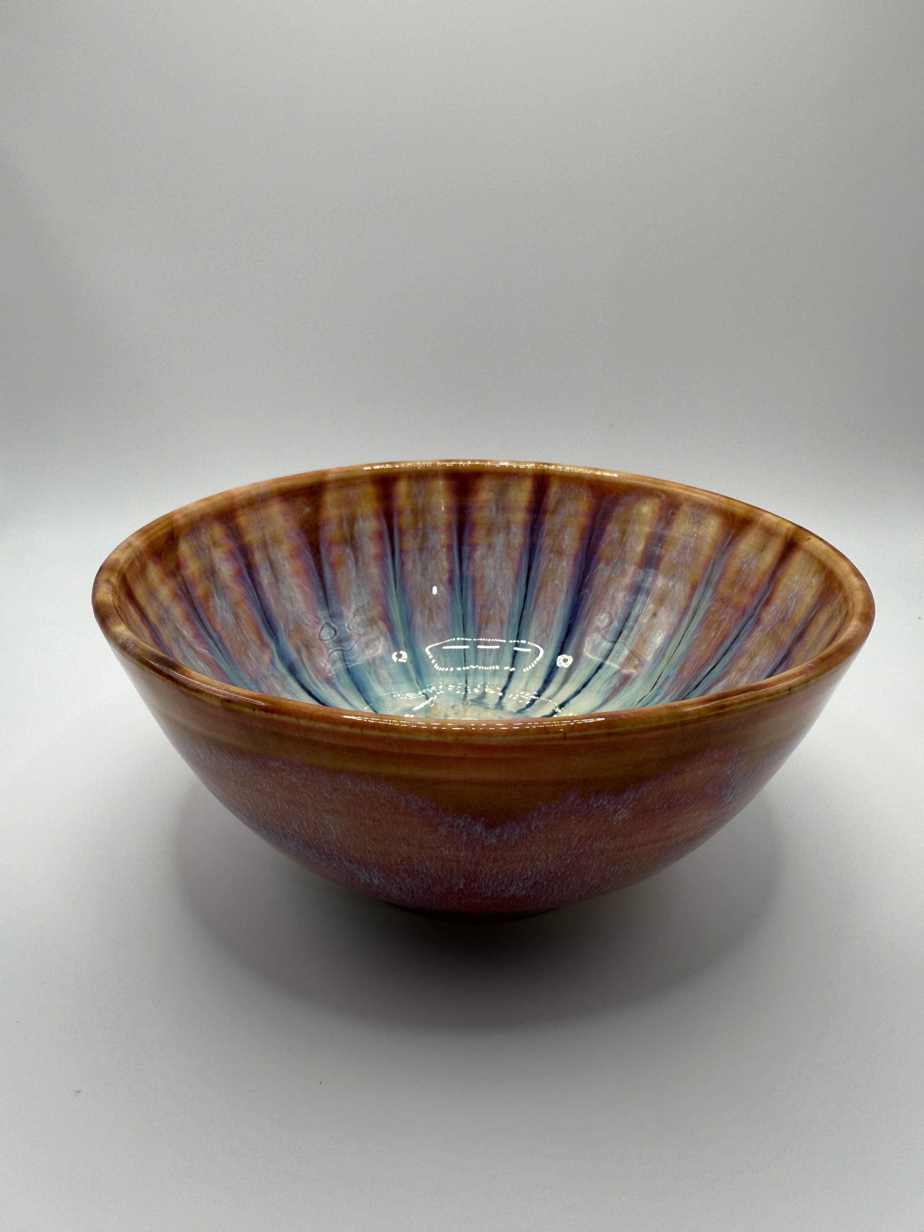 Medium Brightly Striped Ramen Bowl