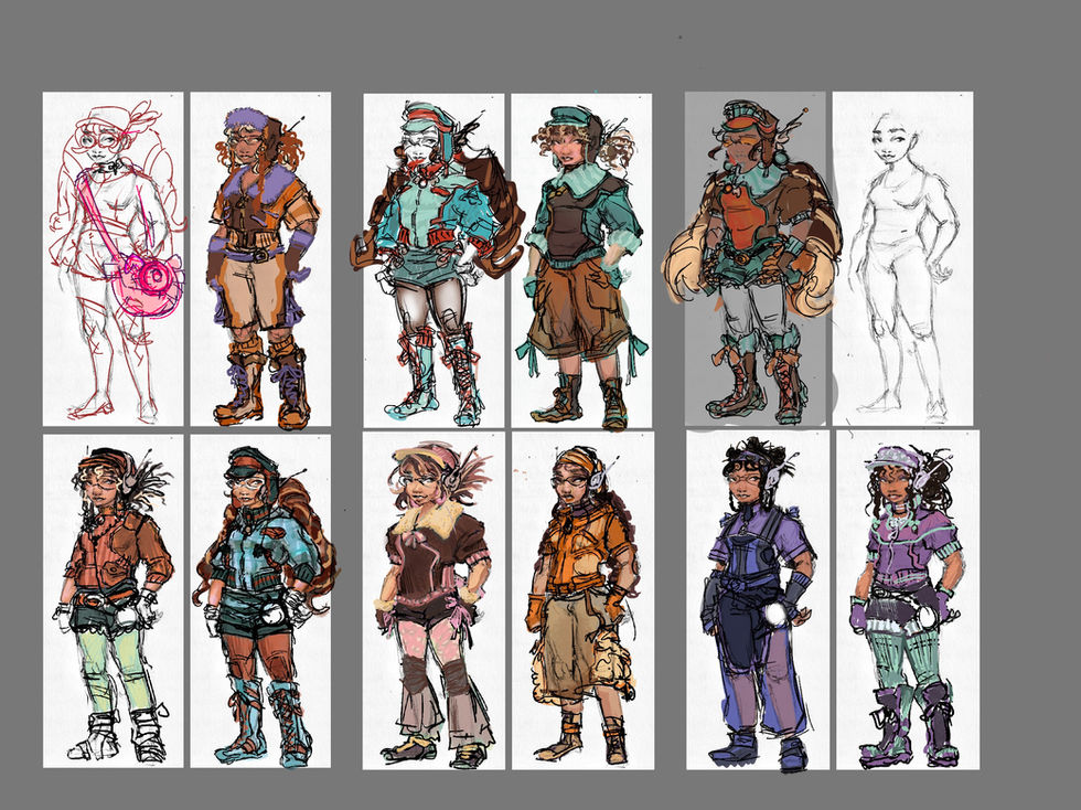Dahja Outfit Sketches Galix