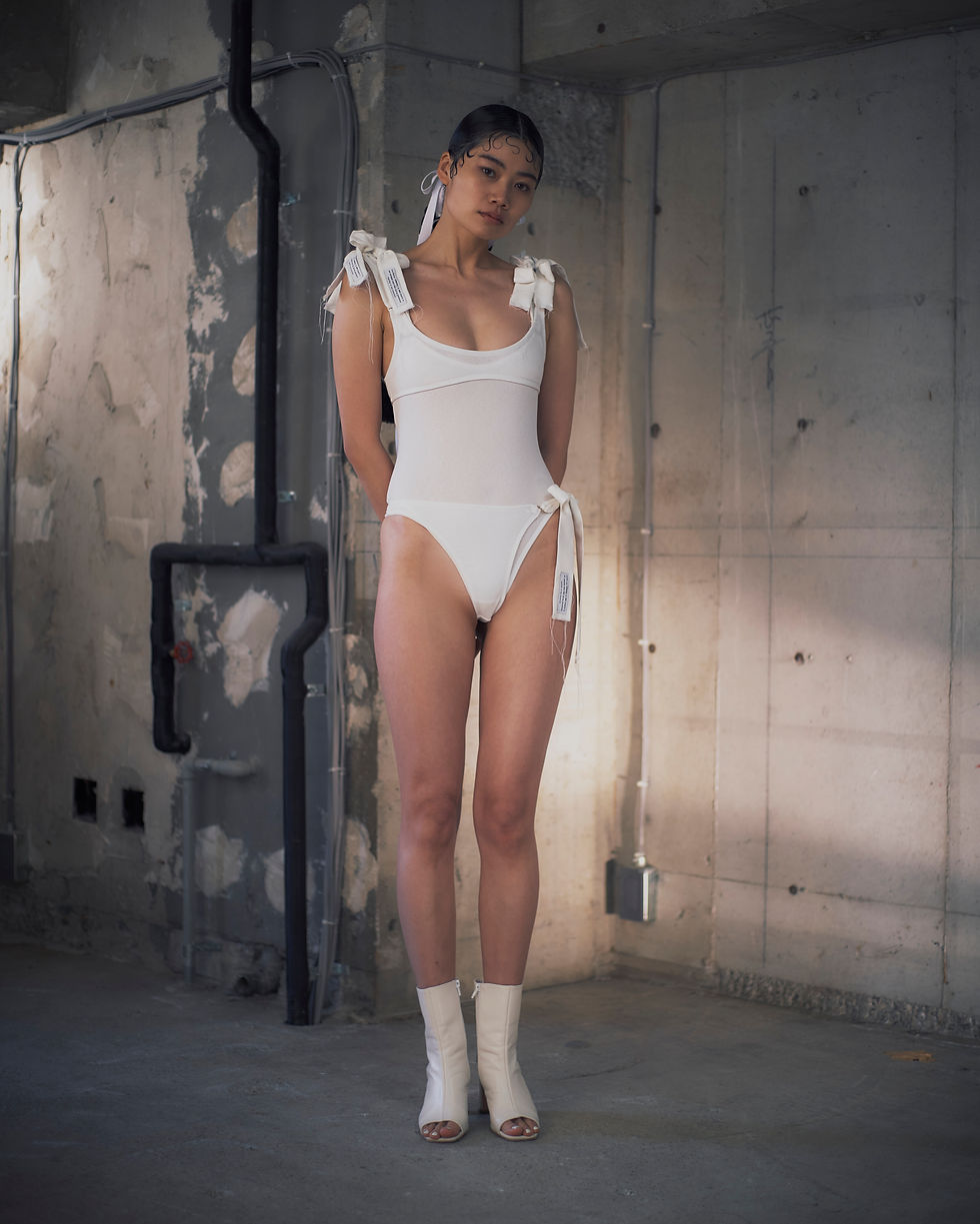 Thumbnail: WHITE UNDER Ribbon Body Suits