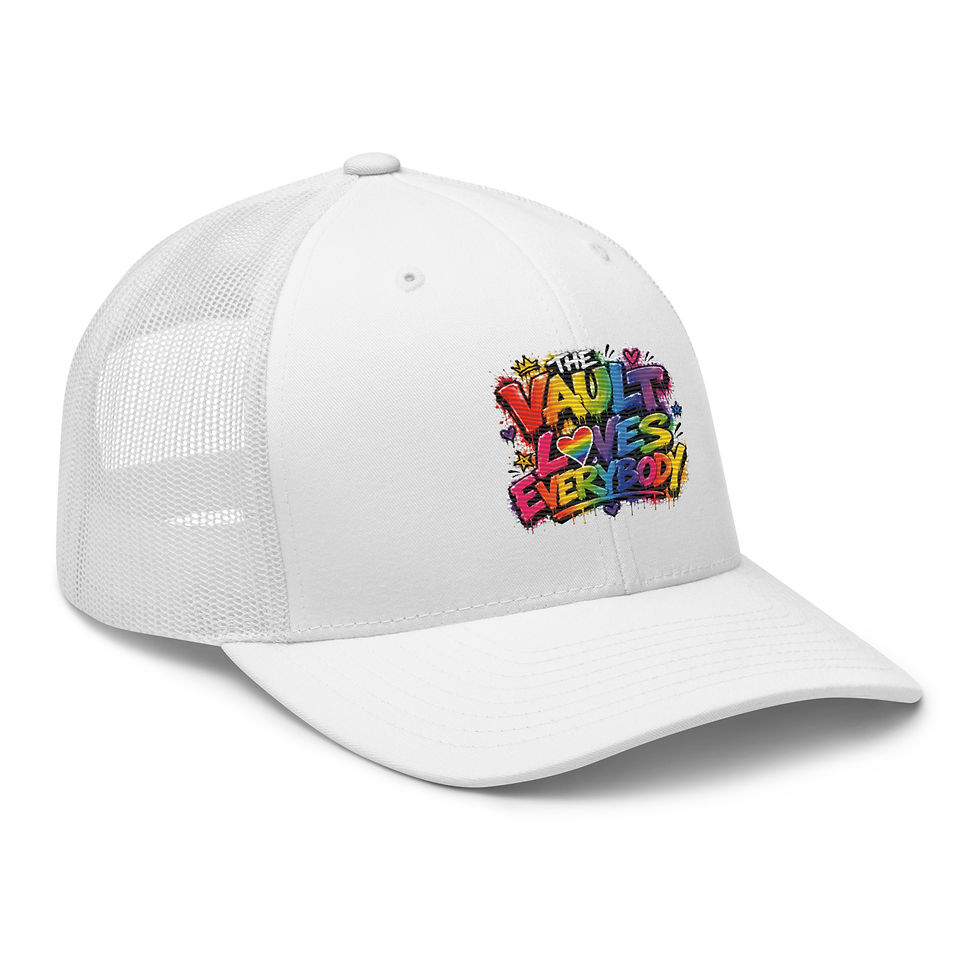 Thumbnail: P.VAULT LGBTQIA THE VAULT LOVES EVERYBODY TRUCKER CAP