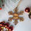 Thumbnail: Personalsied Snowflake Tree Decoration -Oak Christmas Tree Hanging