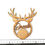 Thumbnail: REINDEER BAUBLE MDF WOODEN TREE DECORATION