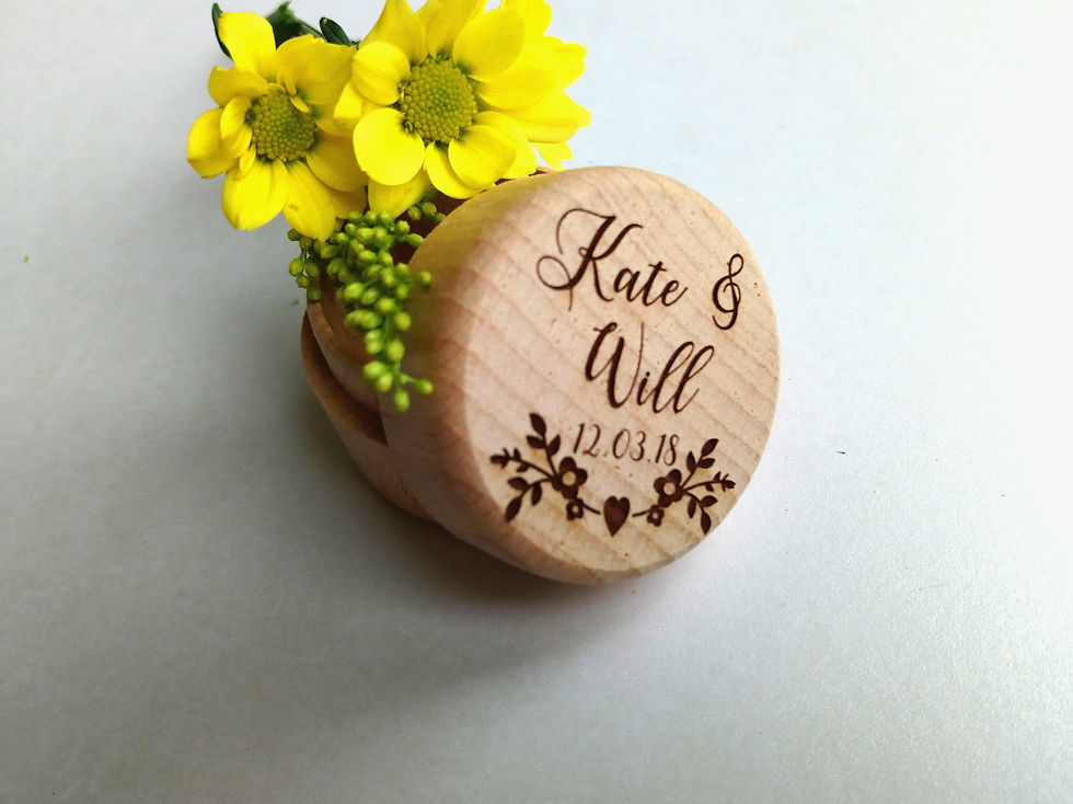 Thumbnail: Will you marry me? Personalised Ring Box - Wooden Ring Box - Laser engraved
