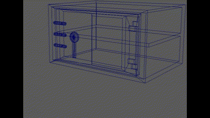 Futuristic Wall Safe Animation Process(Opening).gif