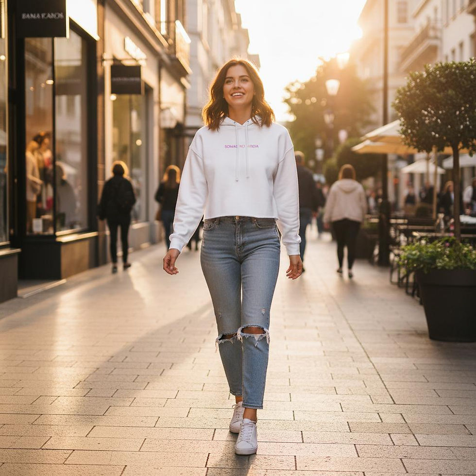 Thumbnail: SOMASYNCKARDIA Women's Cropped Hoodie