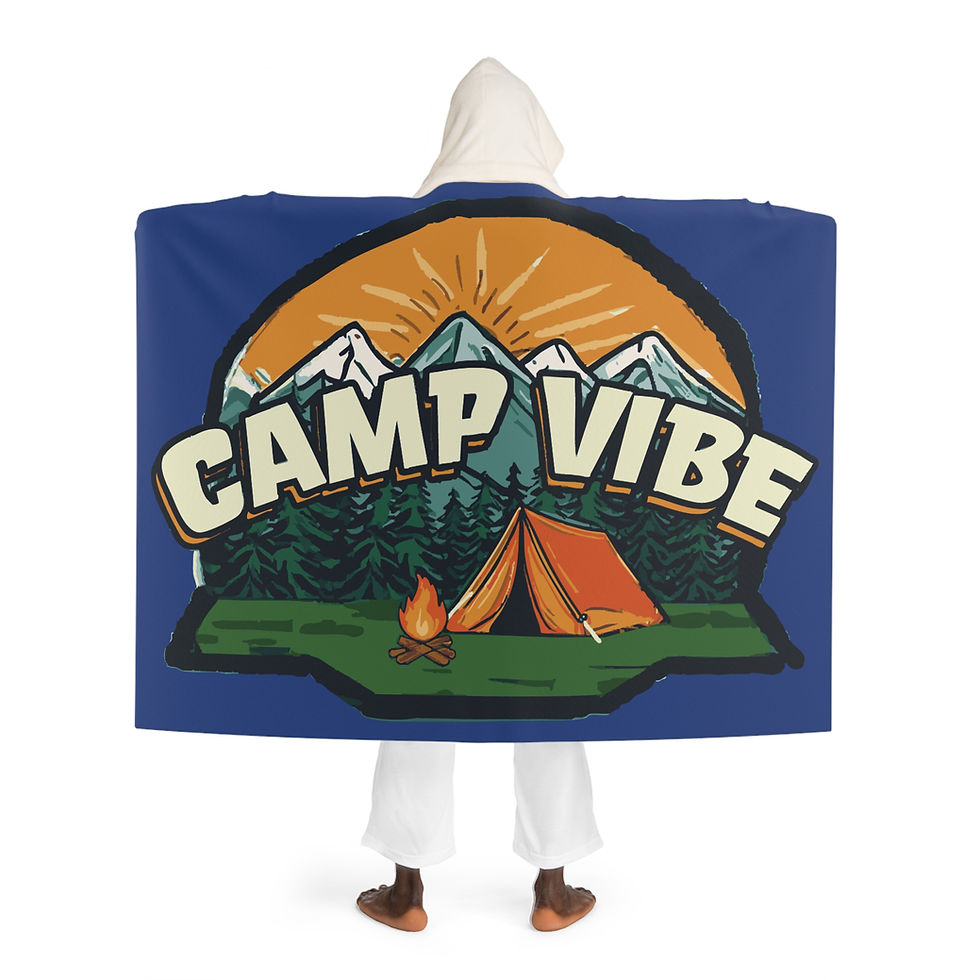Thumbnail: Fleece Hooded Blanket - Perfect for Relaxing Nights and Outdoor Events