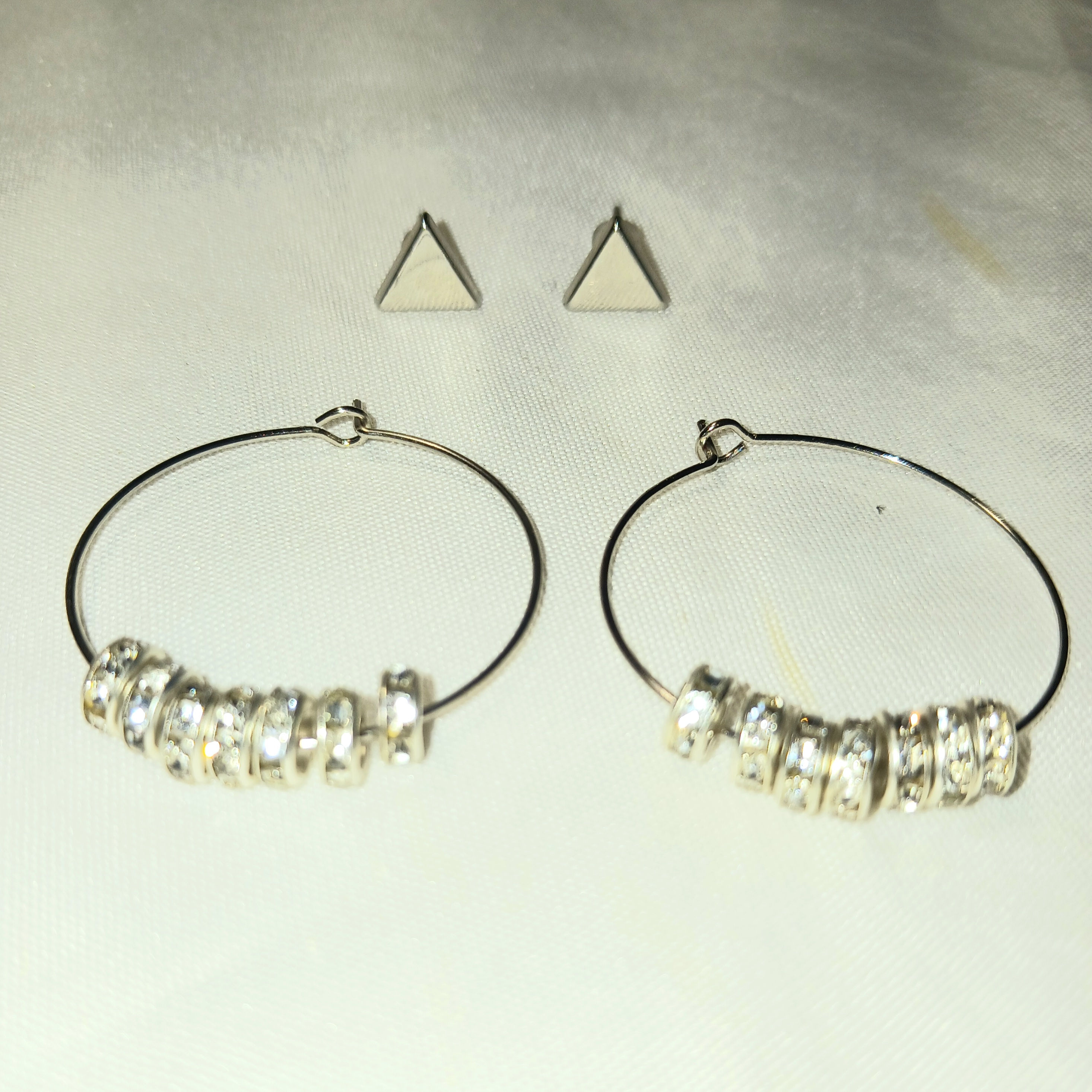 Hoop & Triangle Earring Set