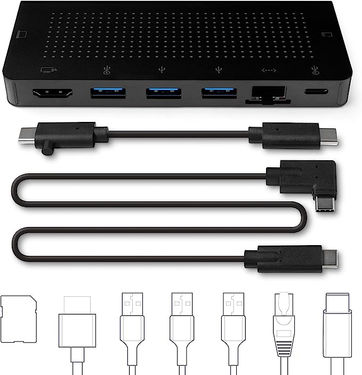 MULTIPORT CONNECTION: 4K HDMI Port, (2) USB A 3.0 Ports, (1) Dual functionality USB A port w/ BC 1.2 for up to 7.5 Watts for faster charging, (1) Gigabit Ethernet Port, (1) SD Port / (1) Micro SD Port [cards read simultaneously], (1) USB C 3.1 Port 85W PD