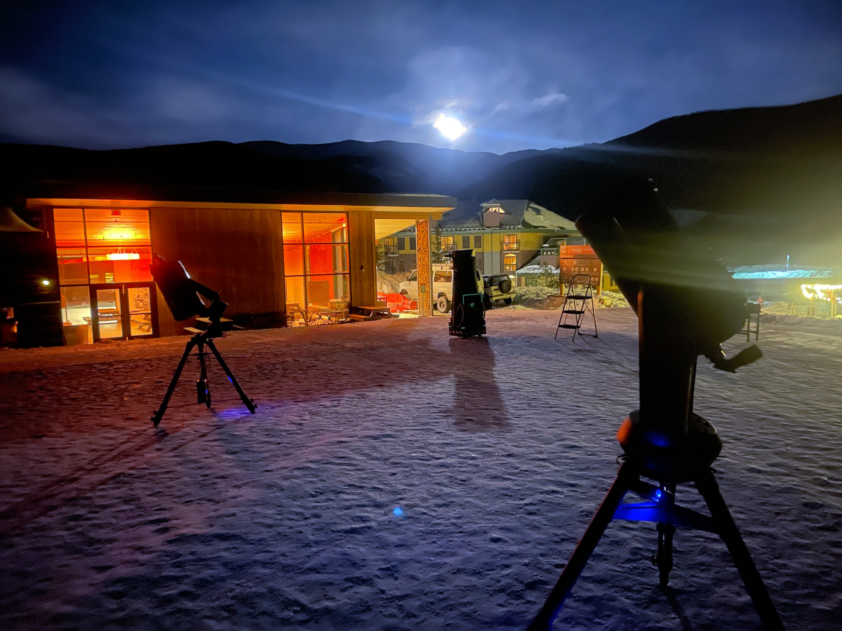 An AstroTours.org telescope setup in a mountainous Colorado landscape, from the AstroTours.org gallery.