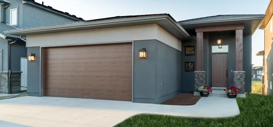 Home sprayed with finishing cork spray