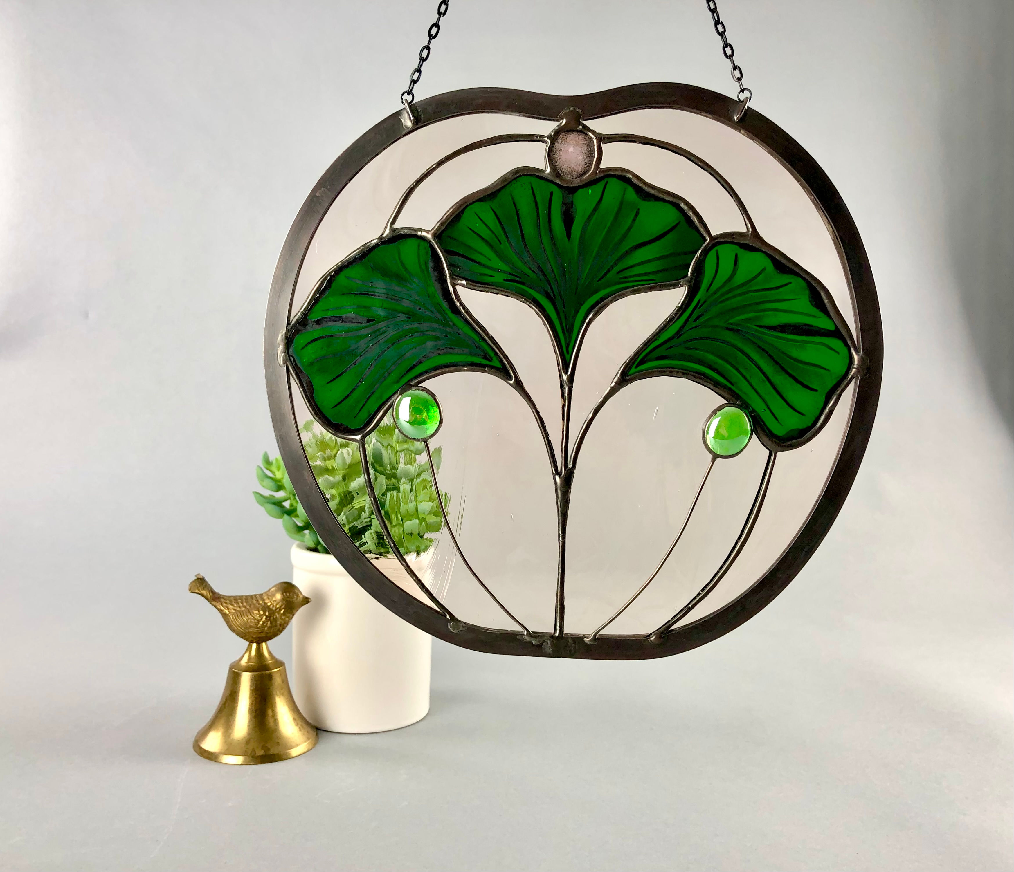 Ginkgo Leaf Window Hanging