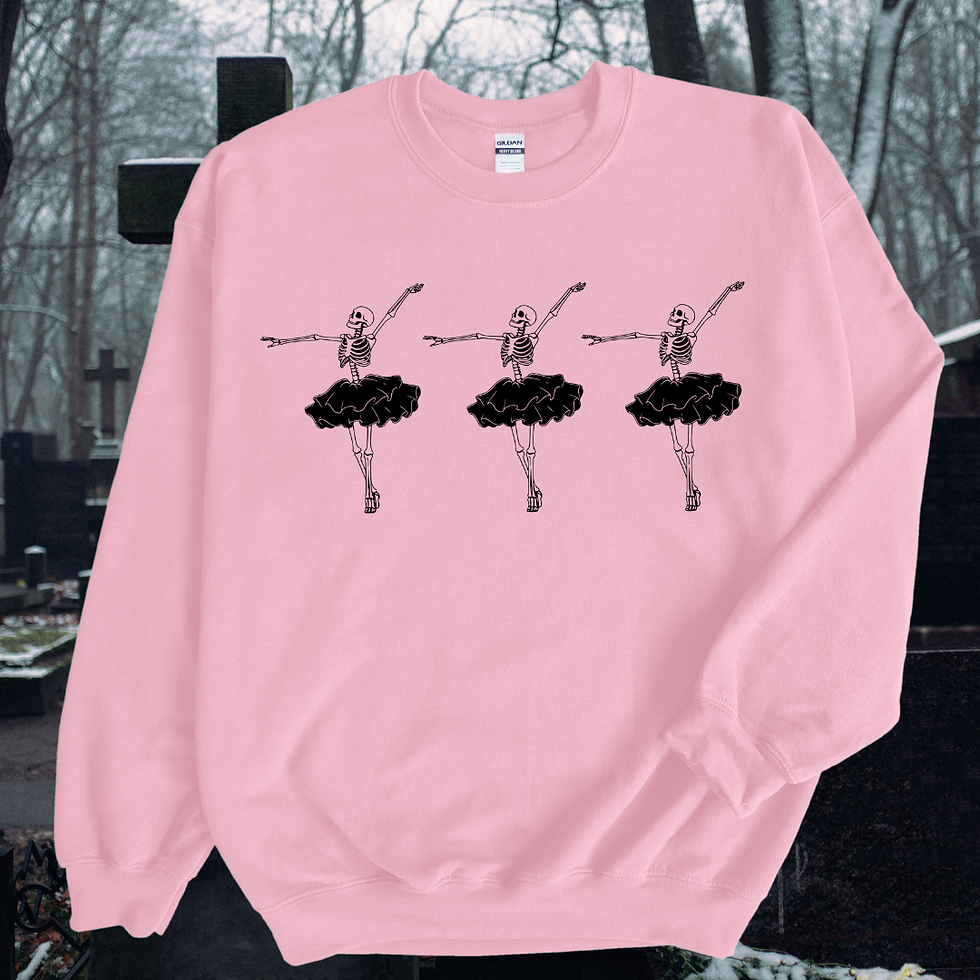 Dancing tutu skeletons sweatshirt / tshirt