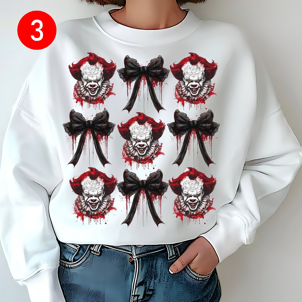 Creepy clown horror halloween limited edition goth sweatshirt / tshirt