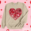 Thumbnail: Red Sequin Heart Love Sweatshirt / Hoodie / Tshirt