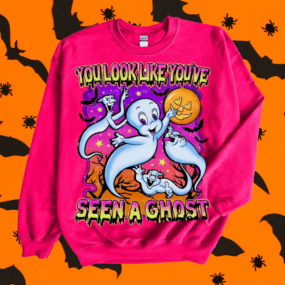 You look like you've seen a ghost cartoon sweatshirt / tshirt