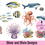 Thumbnail: Dolphin & Clownfish Sea Creature Clipart Bundle - Ocean Life